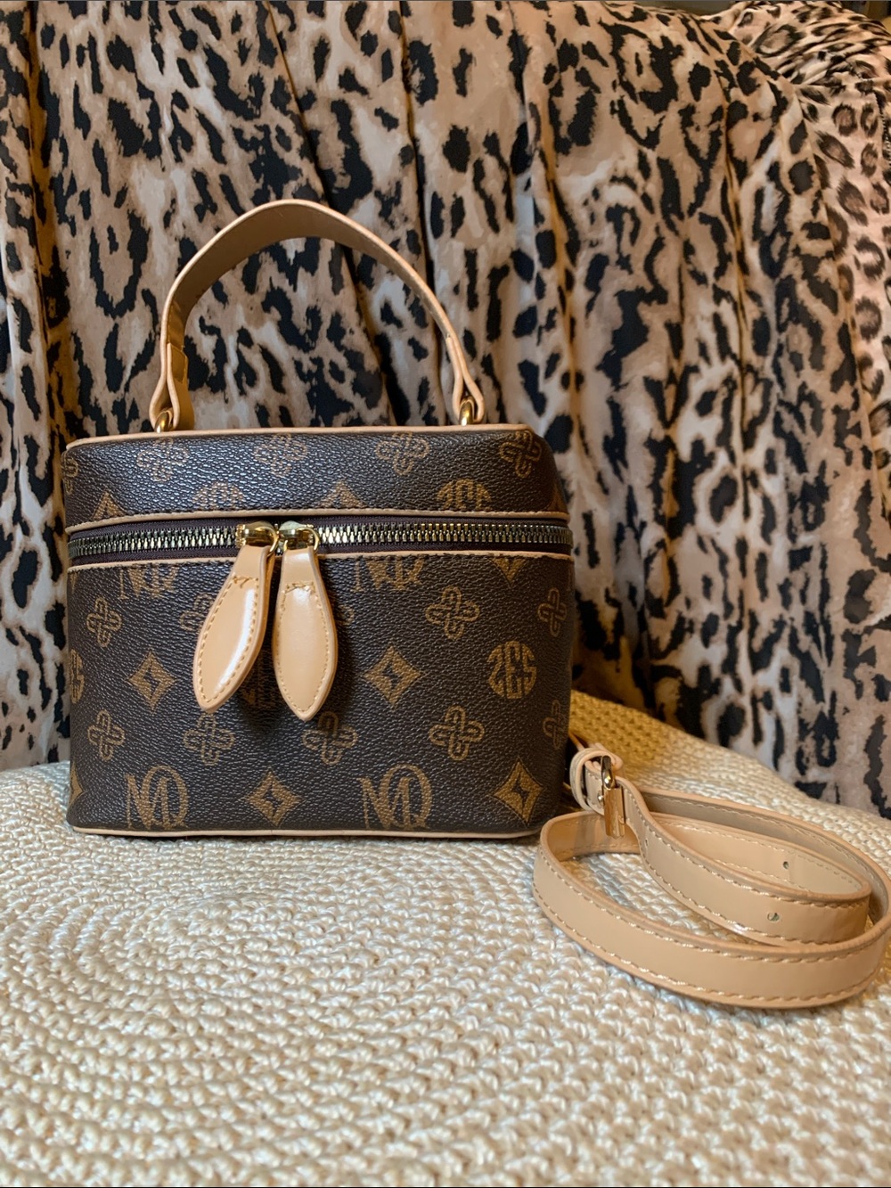 Train Case in a Brown Monogram With Top-Handle and Detachable Strap!!